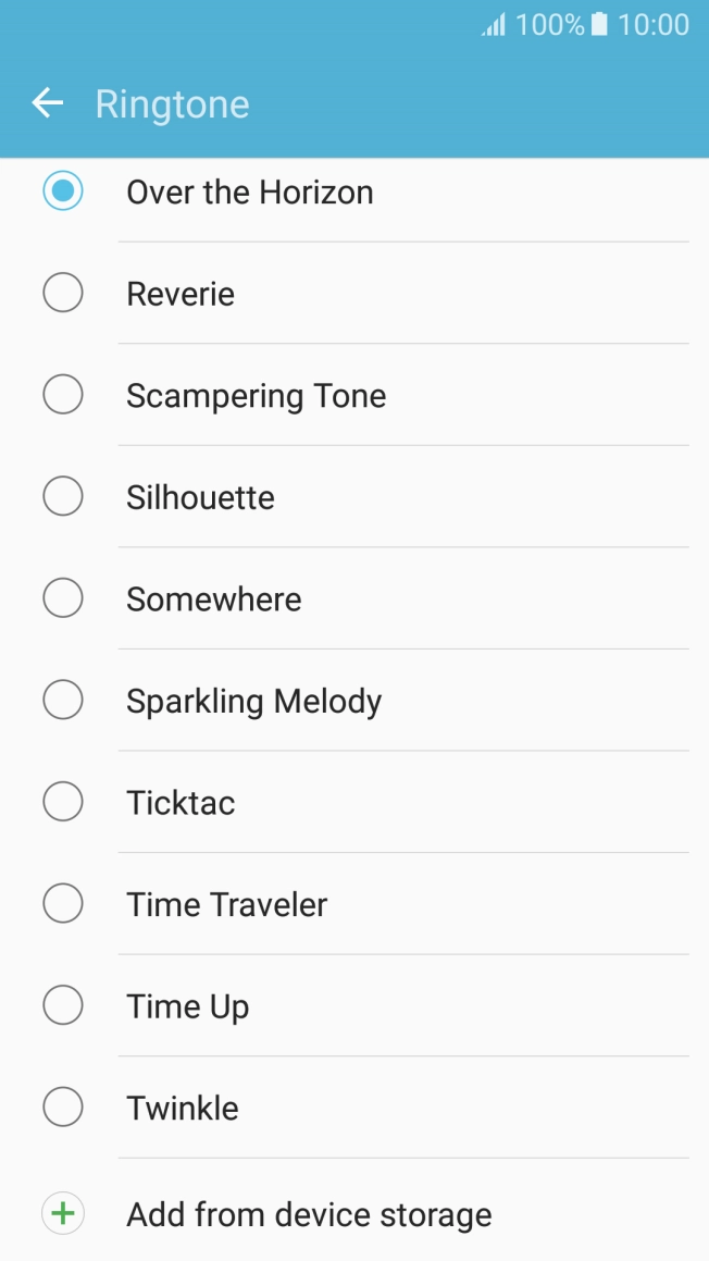 Press Add from device storage.