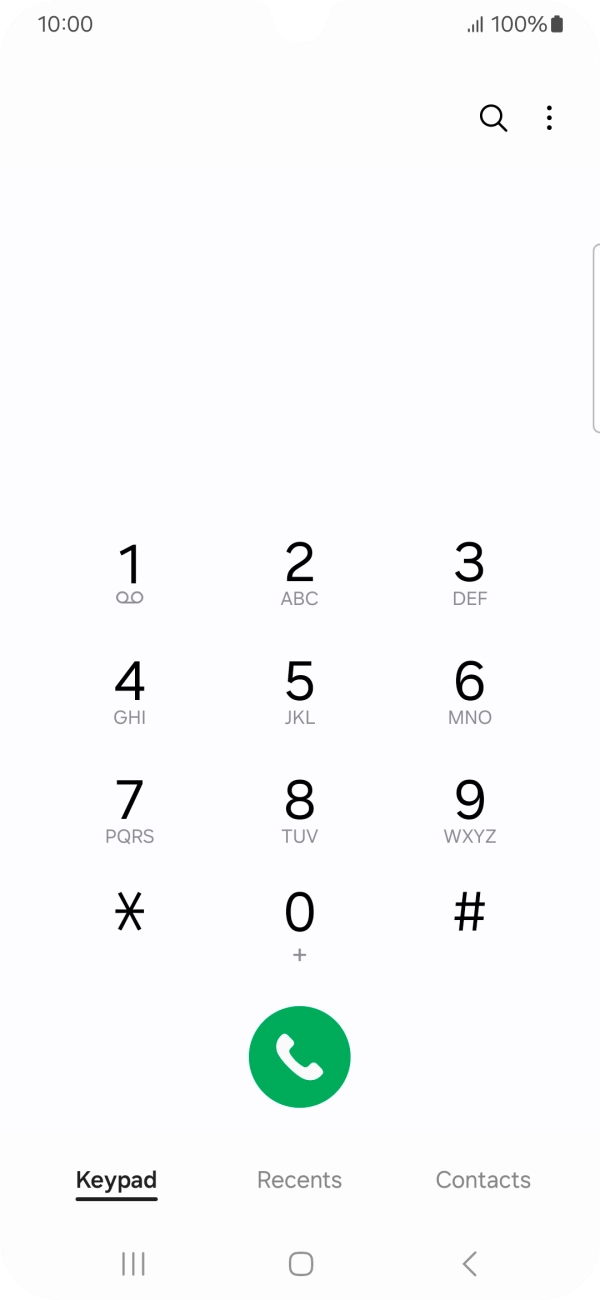 Press the menu icon.