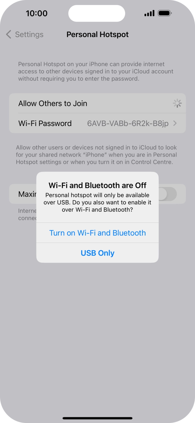 If WiFi is turned off, press Turn on Wi-Fi and Bluetooth.