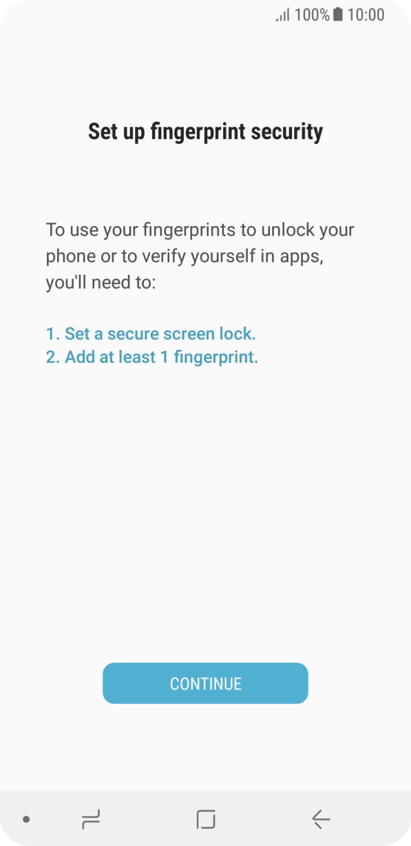 Press CONTINUE. Press CONTINUE.