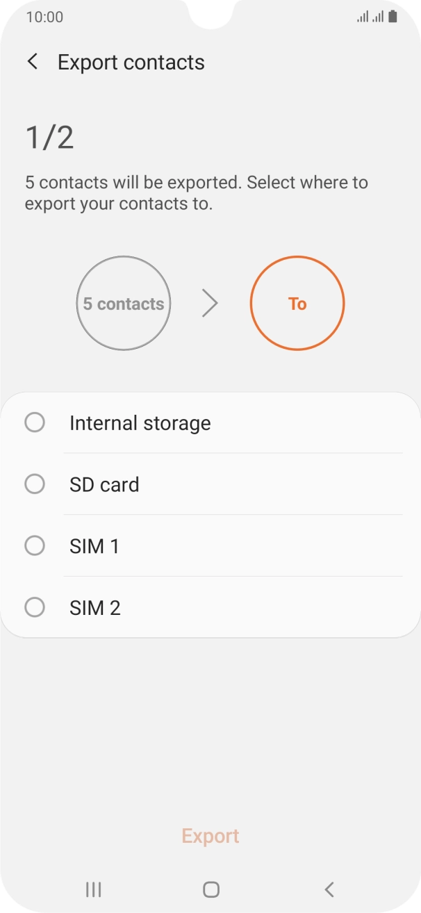 Press the name of the SIM.