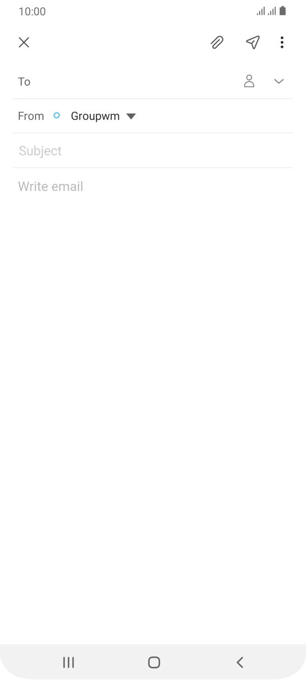 Press the field next to 'To' and key in the first letters of the recipient's name. Press the field next to 'To' and key in the first letters of the recipient's name.