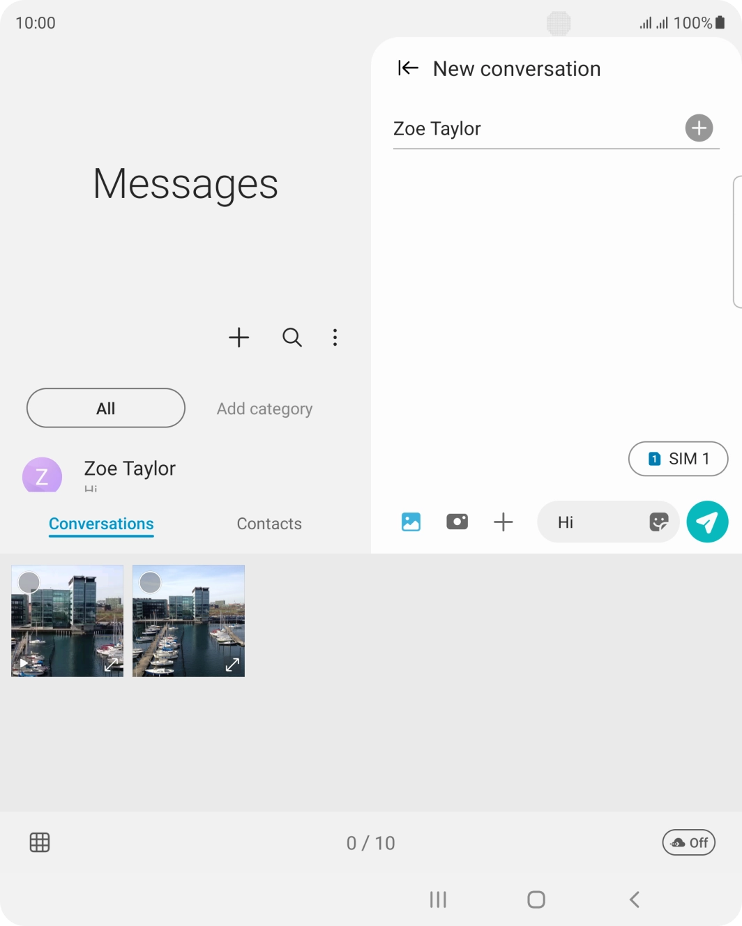 Press the gallery icon and go to the required folder. Press the gallery icon and go to the required folder.