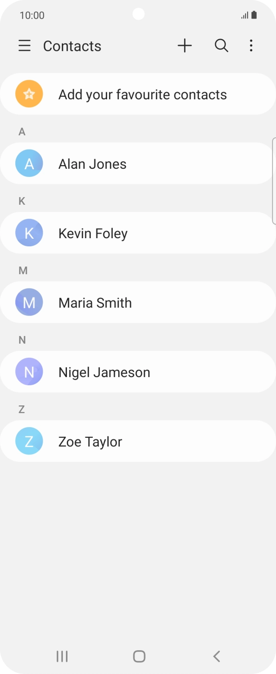 Press the new contact icon.