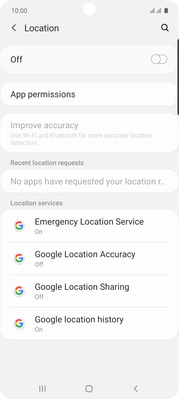 Press the indicator to turn the function on or off.