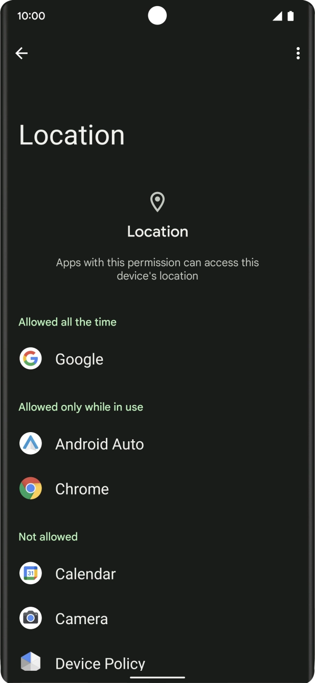 Press the required app.