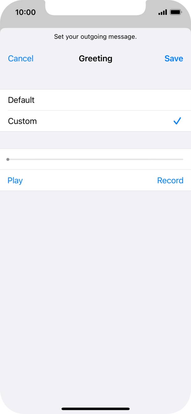 Press Play to play back your greeting. Press Play to play back your greeting.