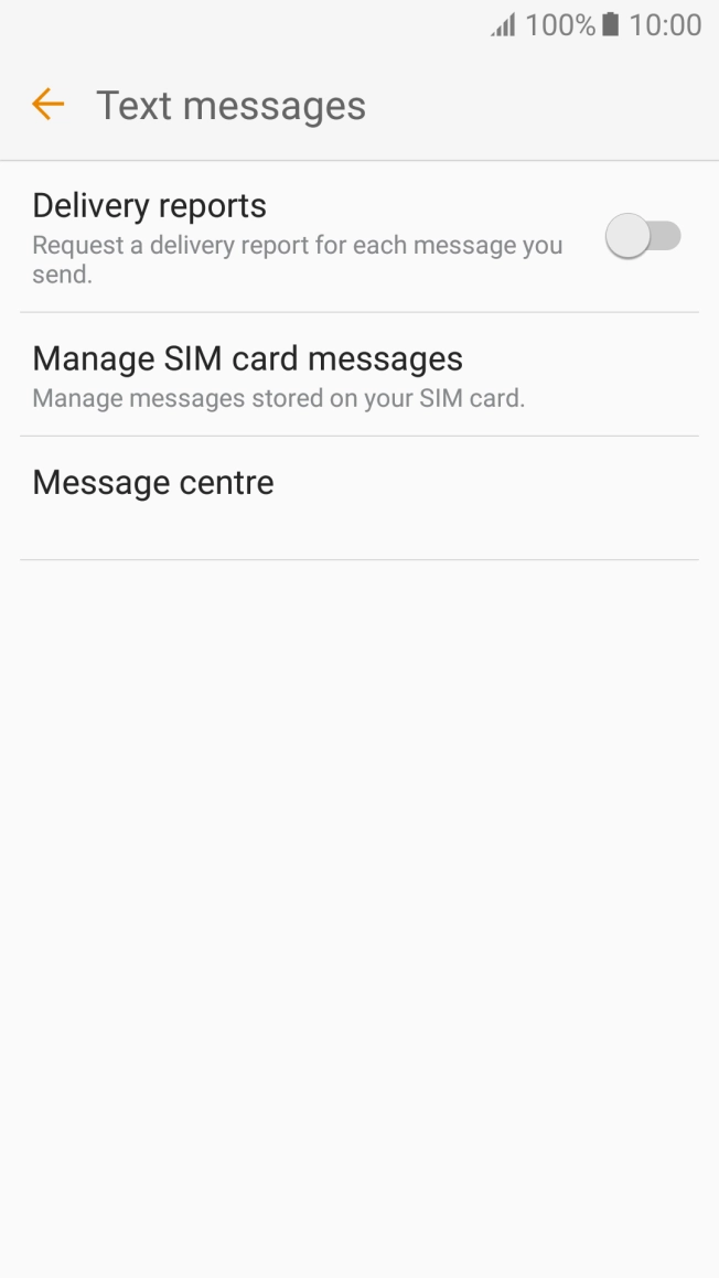 Press Message centre. Press Message centre.