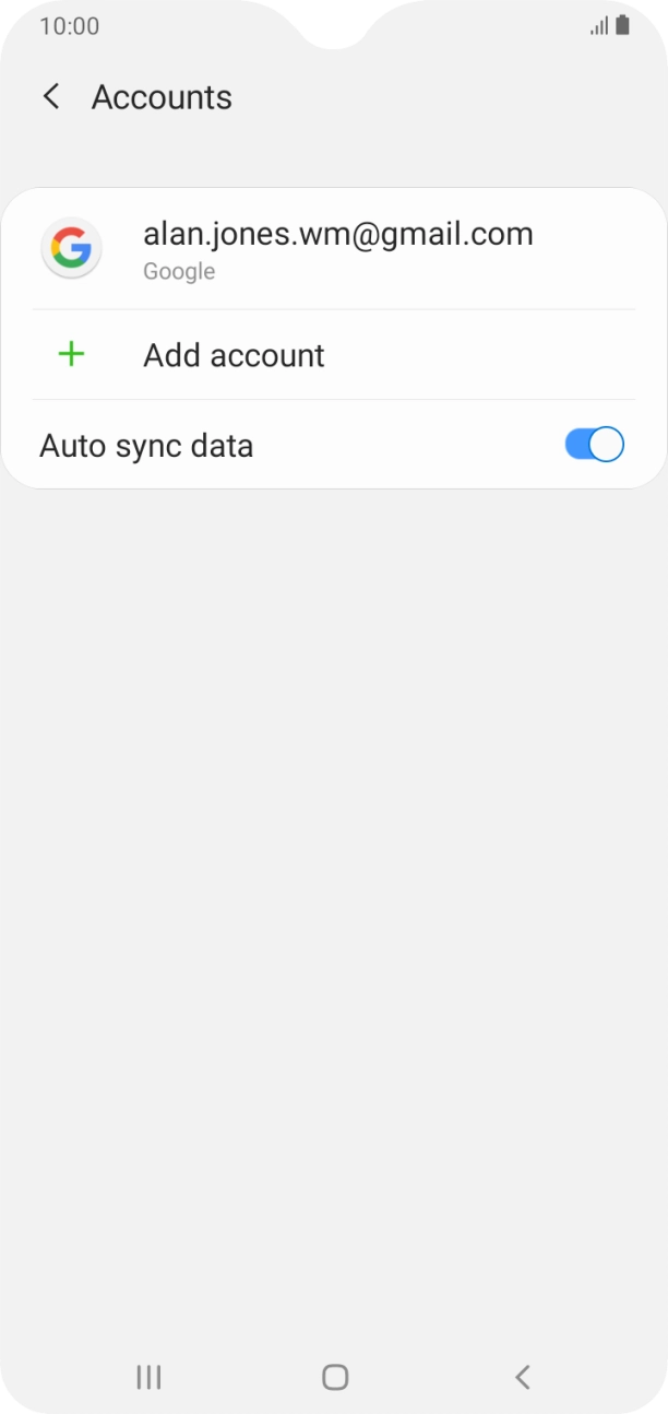Press Add account. Press Add account.