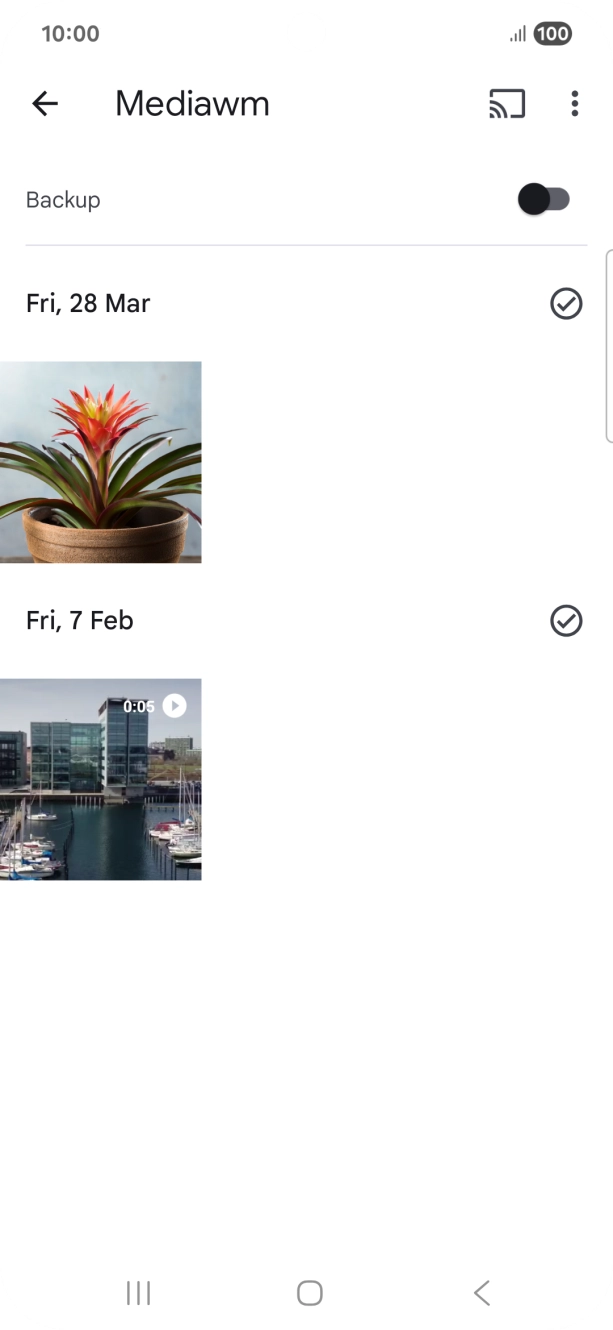 Go to the media content you want to cast from your phone.
