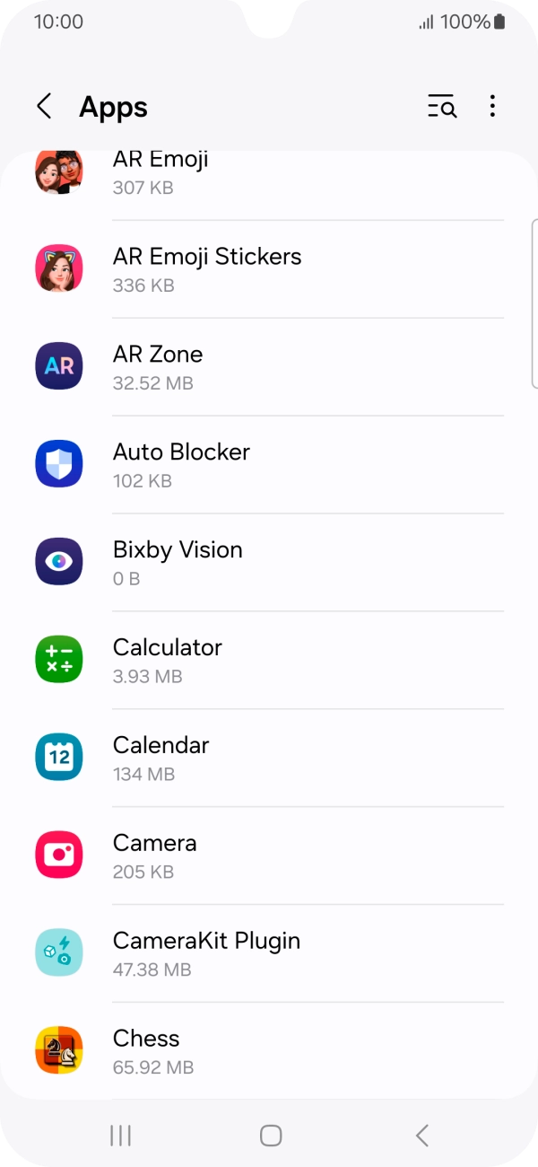 Press the required app.