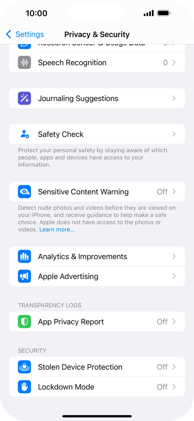 Press App Privacy Report.