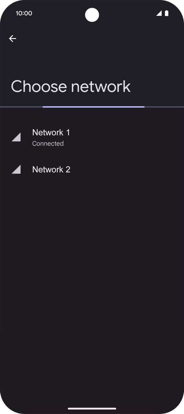 Press the required network. Press the required network.