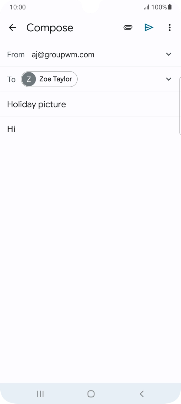 Press the attachment icon. Press the attachment icon.