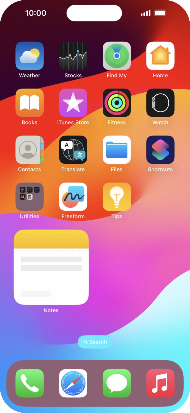 If you're using a Widget Stack: slide up or down on the stack to select the required widget. If you're using a Widget Stack: slide up or down on the stack to select the required widget.