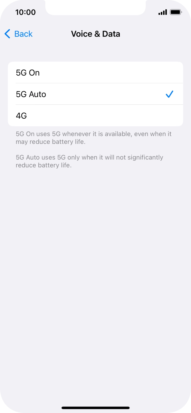 To turn on 5G primarily, press 5G On.