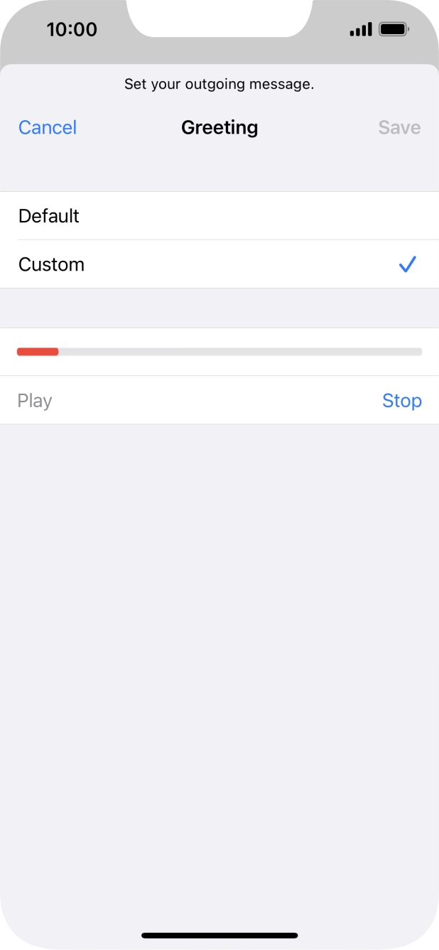 Press Stop to stop recording.