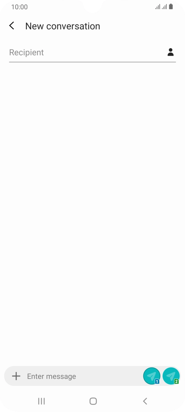 Press the search field and key in the first letters of the recipient's name. Press the search field and key in the first letters of the recipient's name.