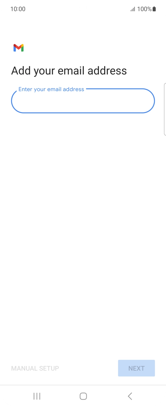 Press the field below 'Enter your email address' and key in your email address. Press the field below 'Enter your email address' and key in your email address.