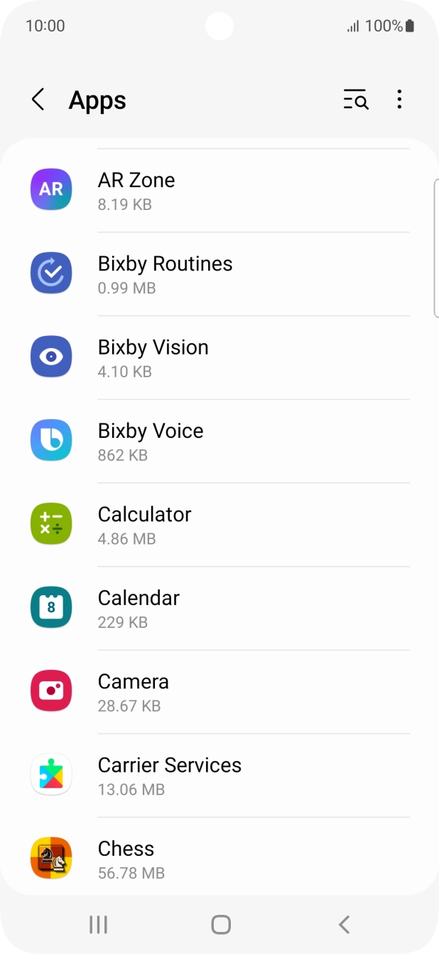 Press the required app.