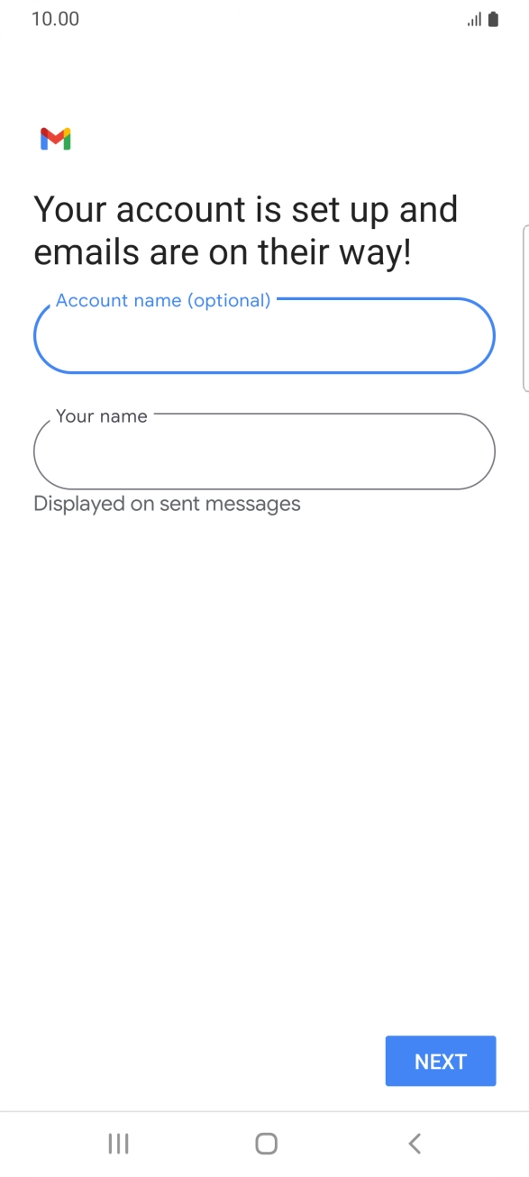 Press Your name and key in the required sender name. Press Your name and key in the required sender name.