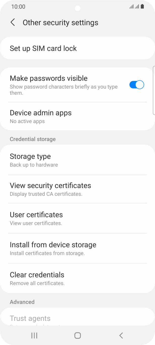 Press Set up SIM card lock.