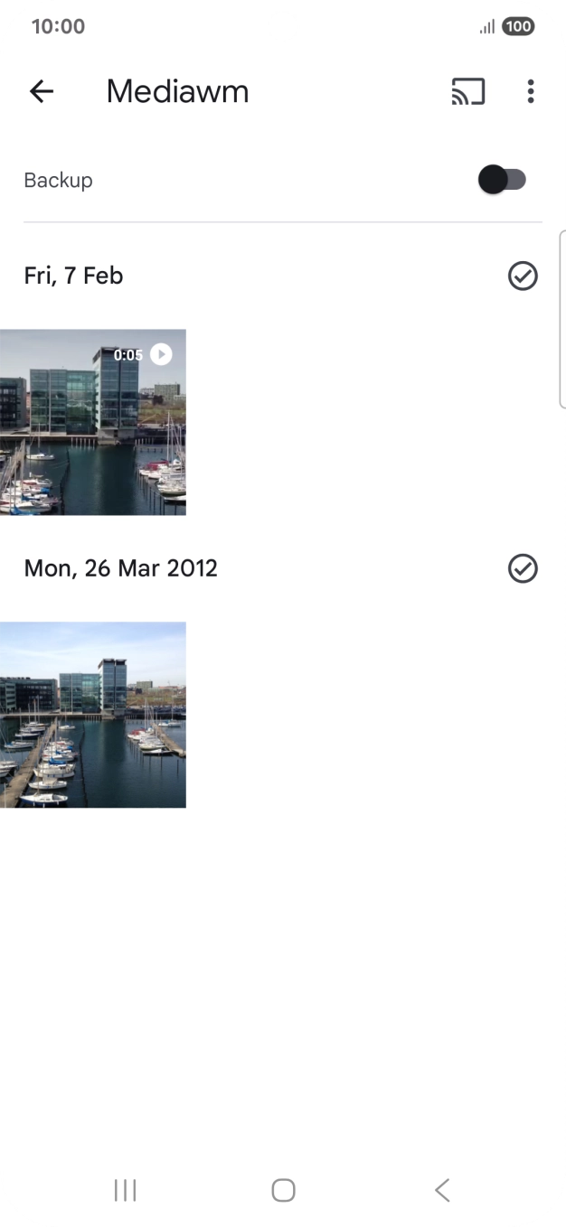 Go to the media content you want to cast from your phone.