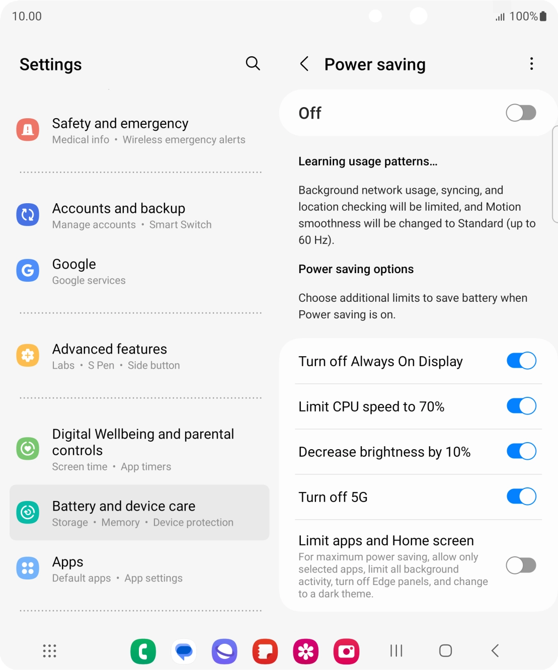 Press the indicators next to the required settings. Press the indicators next to the required settings.