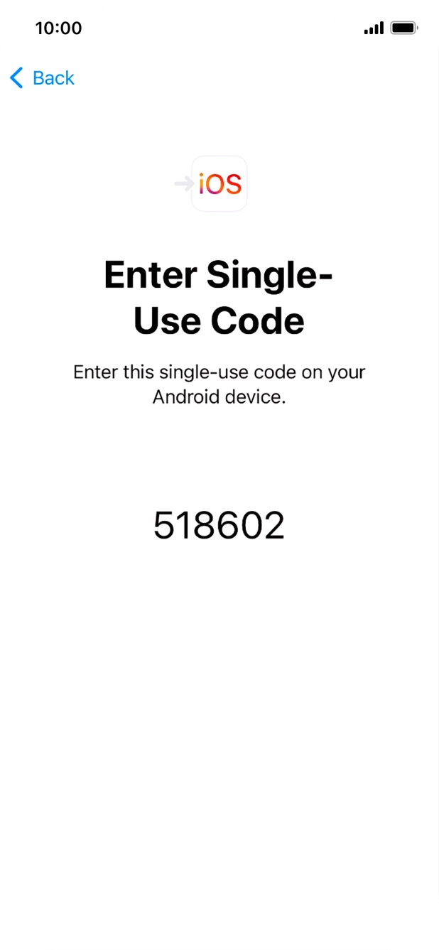 Follow the instructions on the screen and in the 'Move to iOS' app to transfer the content from the Android phone to your phone and set up your phone and prepare it for use.