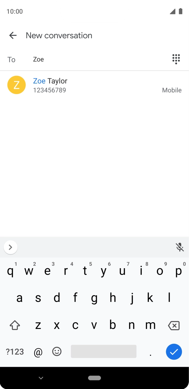 Press the required contact. Press the required contact.