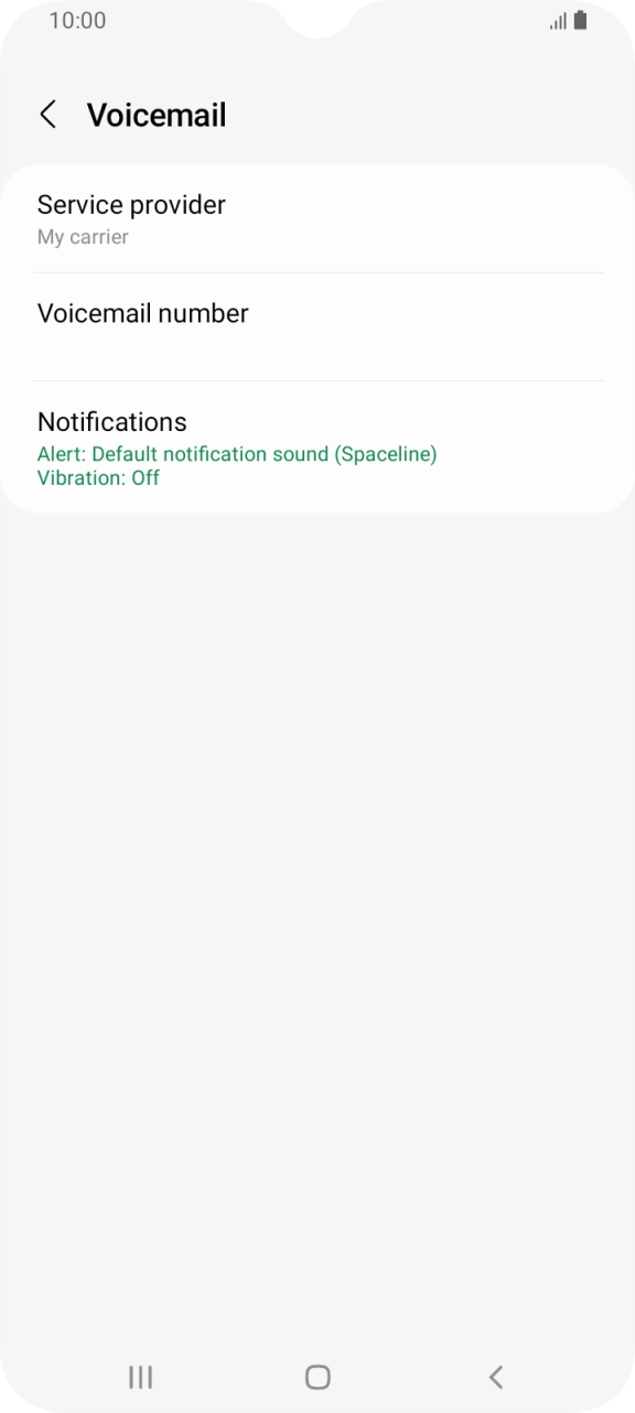 Press Voicemail number.