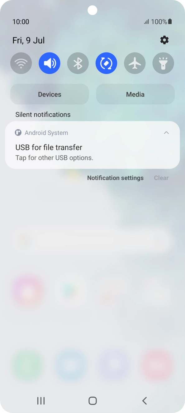 Press Tap for other USB options.. Press Tap for other USB options..