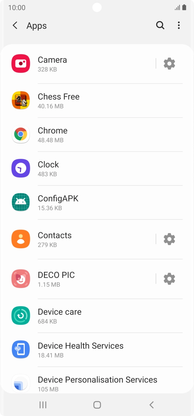 Press the required app.