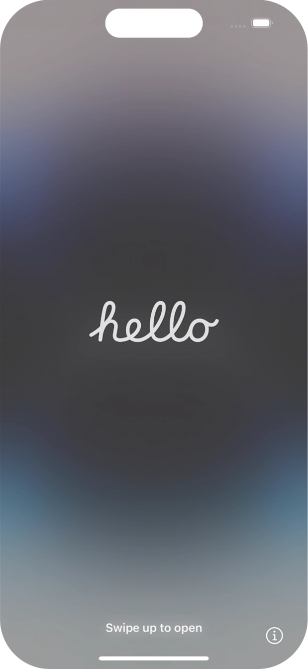 Slide your finger upwards starting from the bottom of the screen.