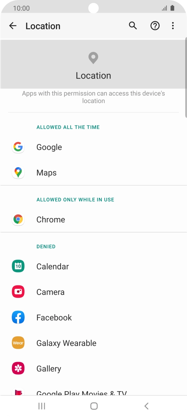 Press the required app. Press the required app.