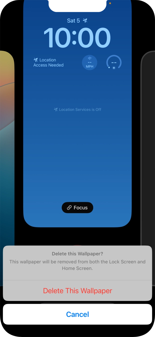 Press Delete This Wallpaper.