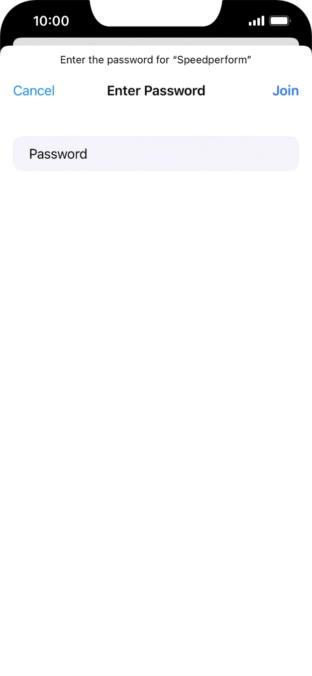 Key in the password for the WiFi network and press Join. Key in the password for the WiFi network and press Join.