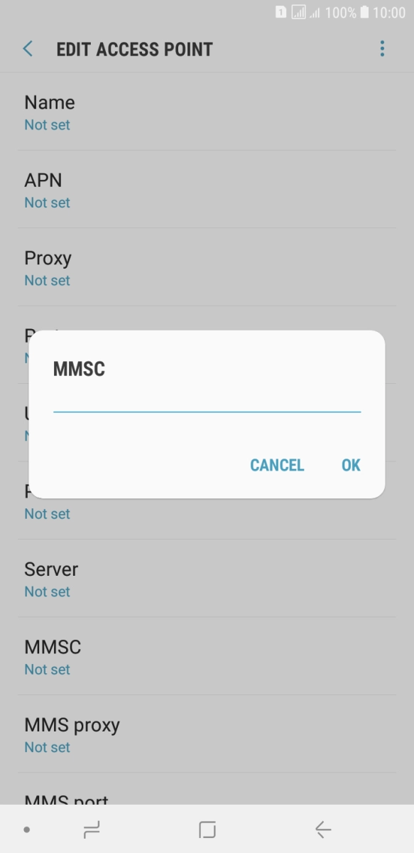 Key in http://mmsc.mms.o2.co.uk:8002 and press OK.