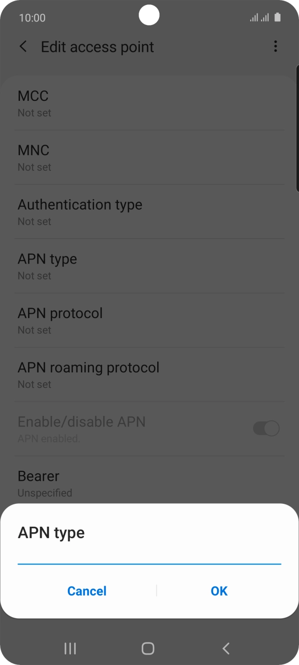 Key in mms and press OK. Key in mms and press OK.