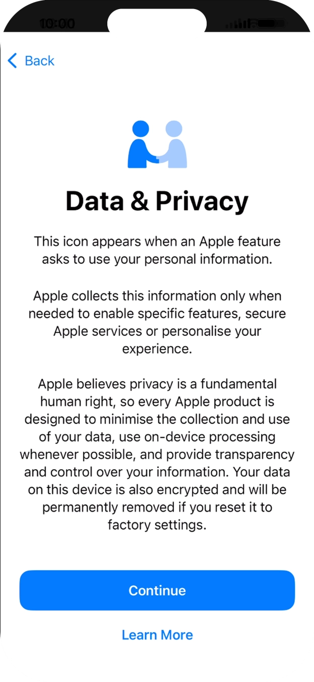Press Continue. Press Continue.
