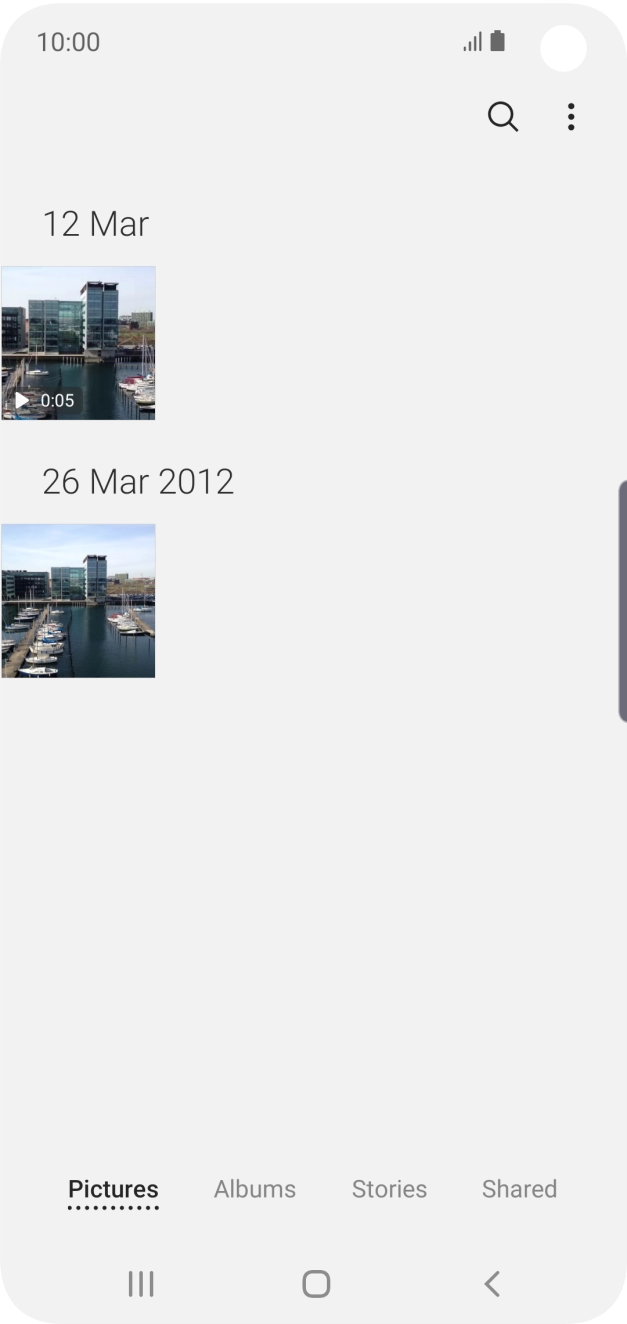 Press Albums and go to the required folder. Press Albums and go to the required folder.