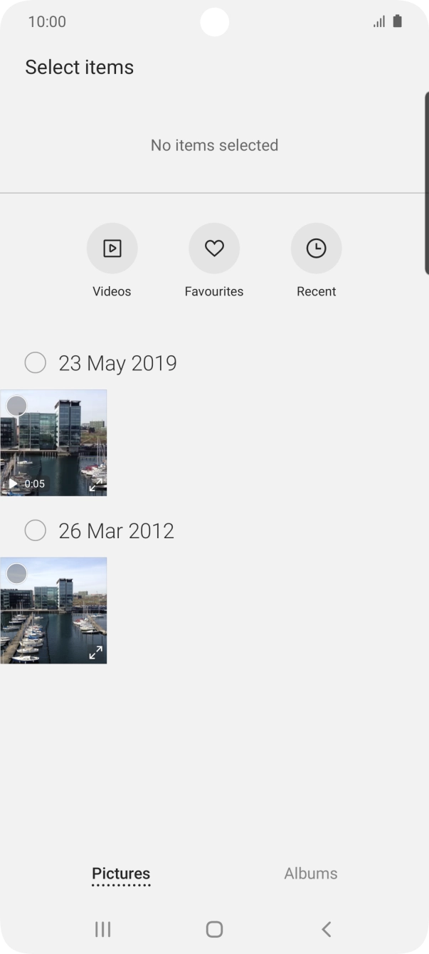 Press the required picture.