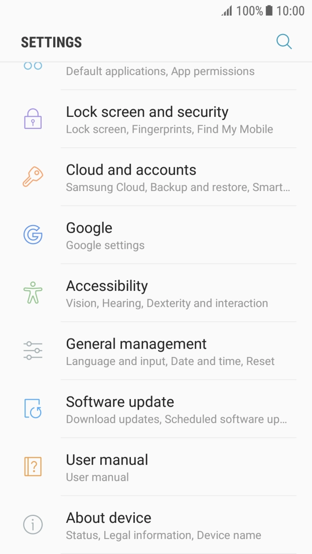 Press Lock screen and security. Press Lock screen and security.