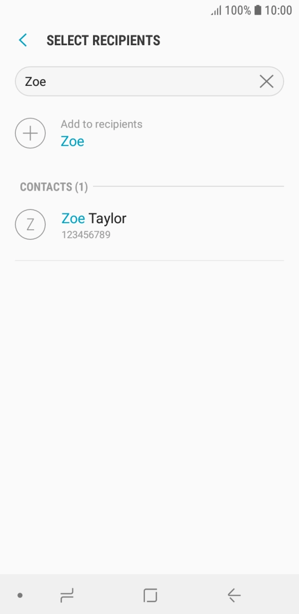 Press the required contact. Press the required contact.