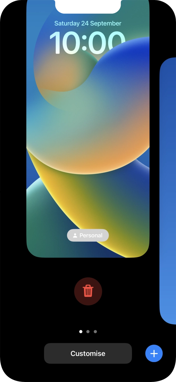 Press the delete icon. Press the delete icon.