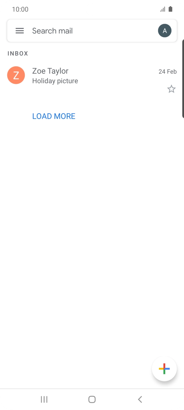 Press the email account icon.