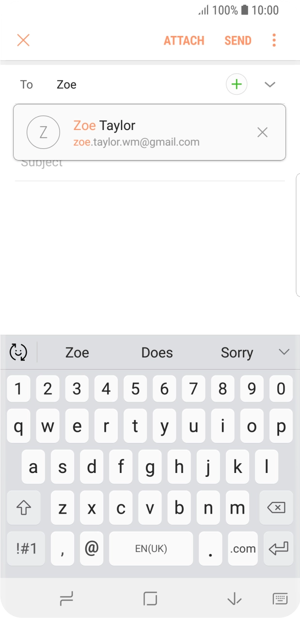 Press the required contact.
