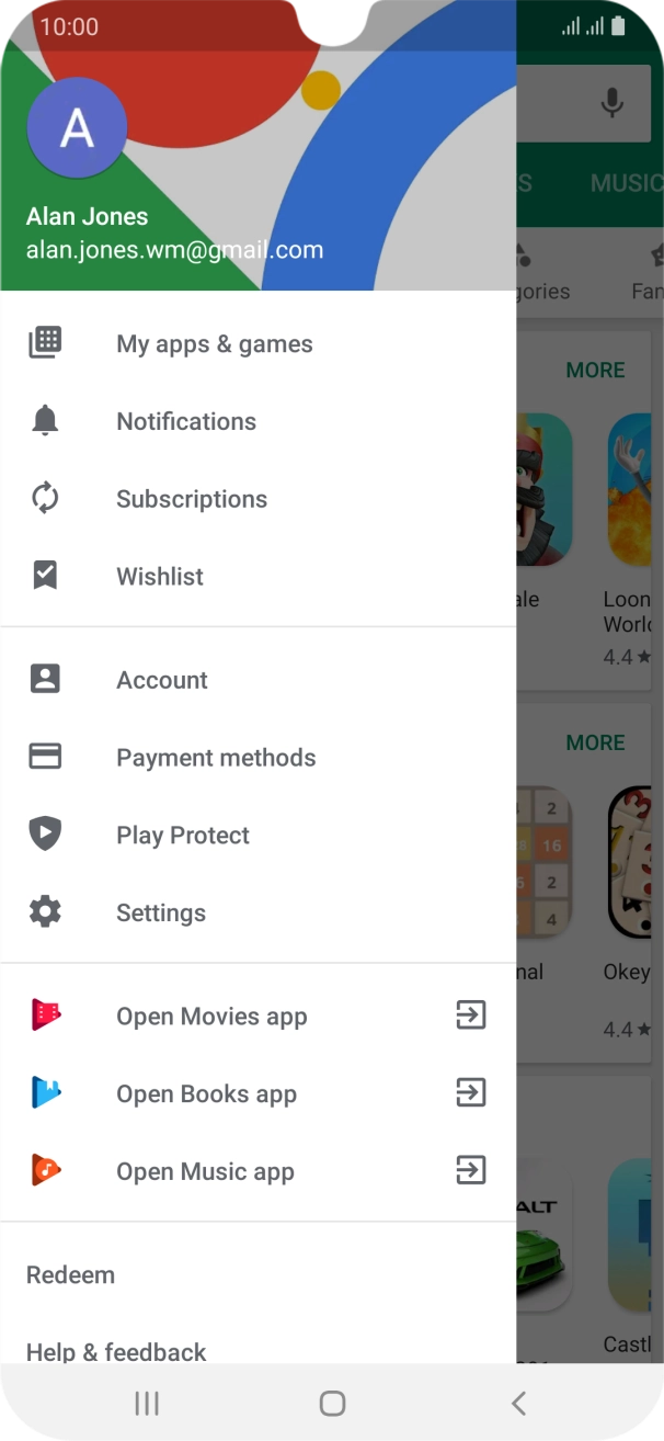 Press My apps & games.