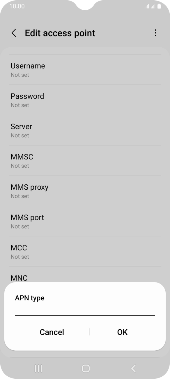 Key in mms and press OK. Key in mms and press OK.