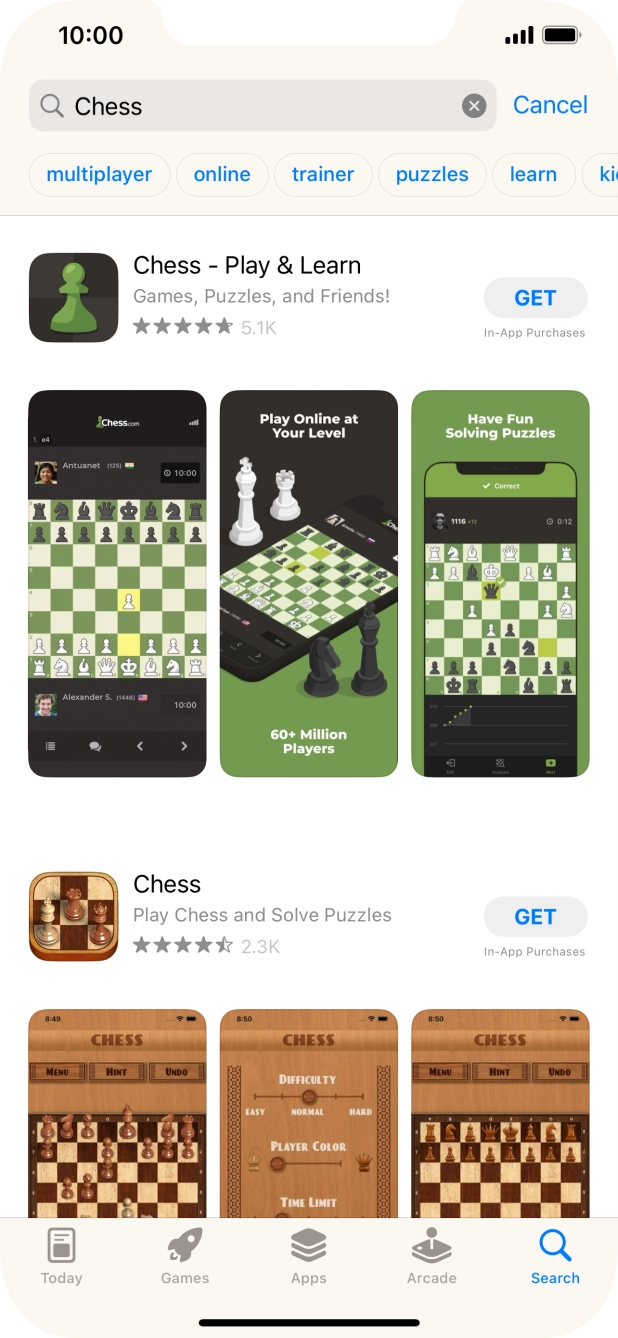 Press the required app.